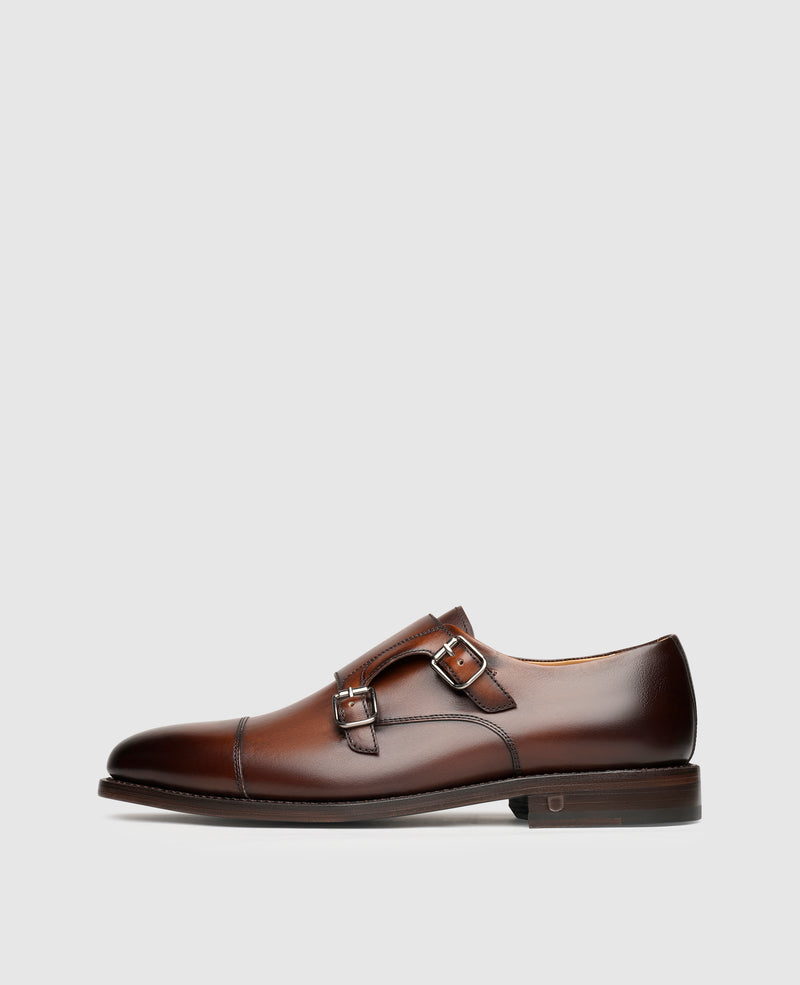 Shoepassion Rahmengenähter Herren Doppel-Monkstrap mit Patina Henry Stevens Shoepassion Riesige Rabatte