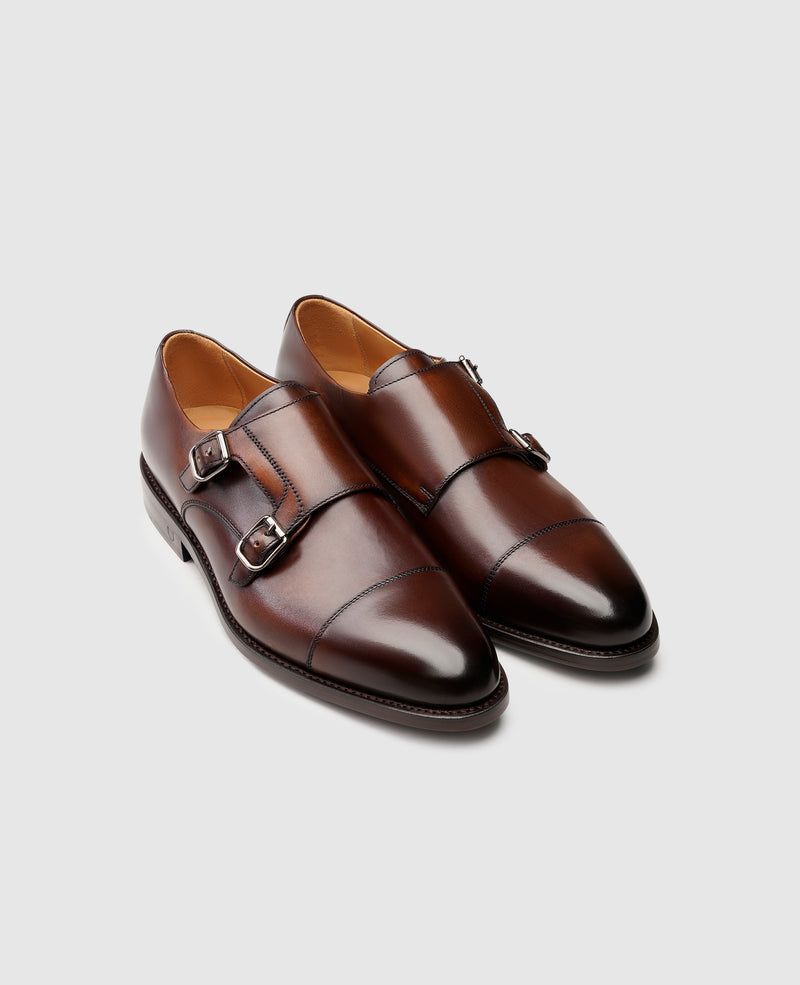 Shoepassion Rahmengenähter Herren Doppel-Monkstrap mit Patina Henry Stevens Shoepassion Riesige Rabatte