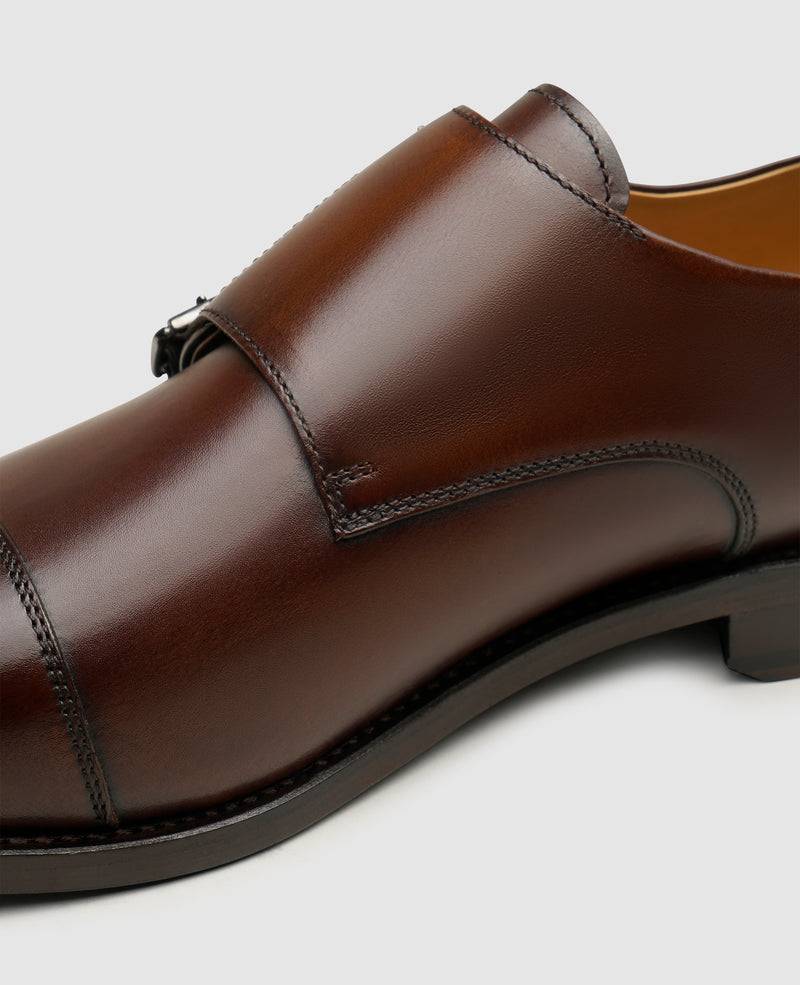 Shoepassion Rahmengenähter Herren Doppel-Monkstrap mit Patina Henry Stevens Shoepassion Riesige Rabatte
