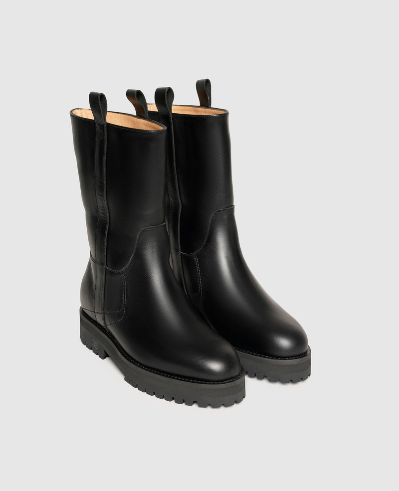 Shoepassion Gefütterte Leder-Schlupfstiefel für Damen Henry Stevens Shoepassion Blitzangebot