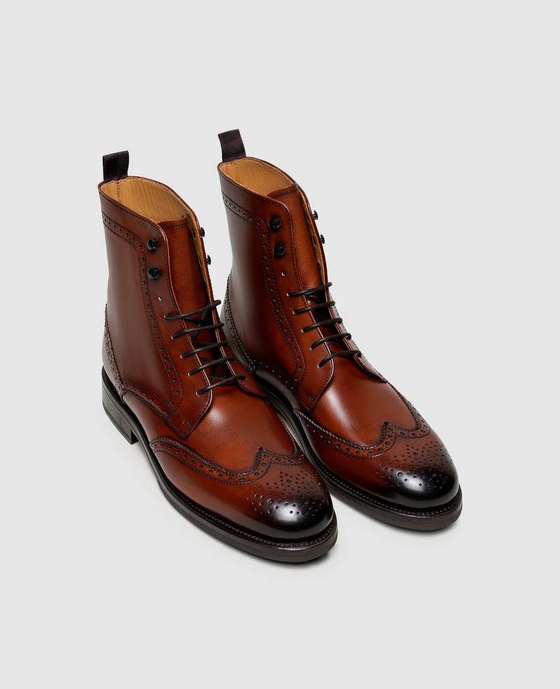 Shoepassion Verzierter Damenstiefel aus Softcalf mit Handfinish Henry Stevens Shoepassion Letzte 2 Tage