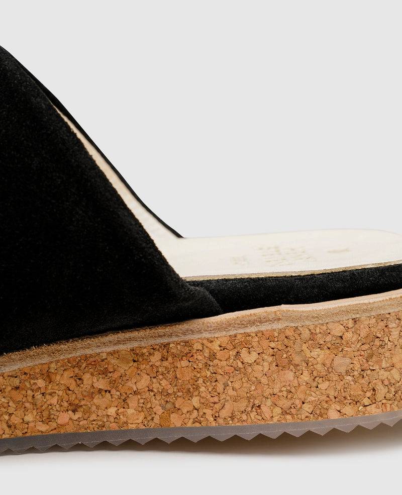 Shoepassion Leichte Damen-Mules mit Velours & Korksohle Henry Stevens Shoepassion Bis zu 60% Rabatt