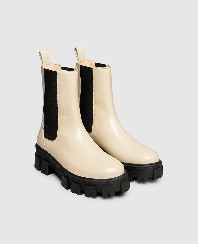 Shoepassion Chelsea-Boots aus Glattleder mit Plateausohle für Damen N91 Shoepassion Auslauf