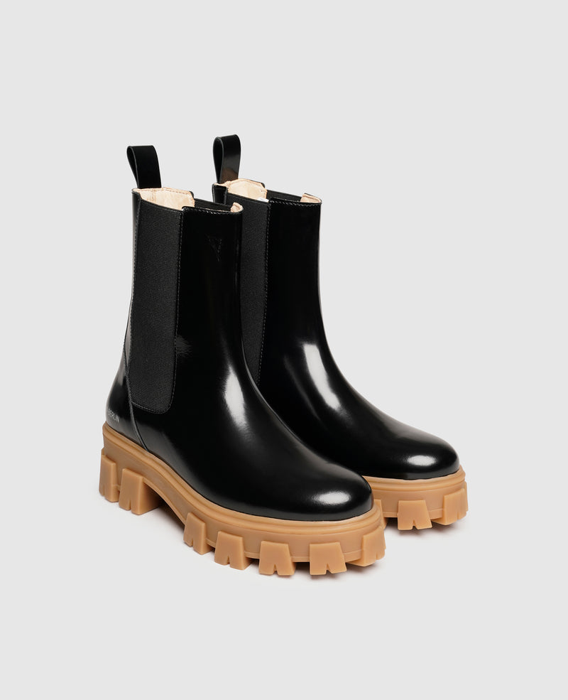 Shoepassion Chelsea-Boots aus Glattleder mit Plateausohle für Damen N91 Shoepassion Verkauf