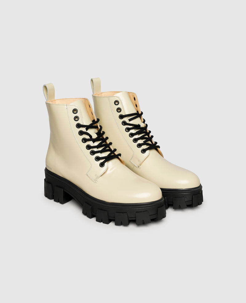 Shoepassion Leder-Schnürstiefelette mit Plateausohle für Damen N91 Shoepassion Schlussverkauf