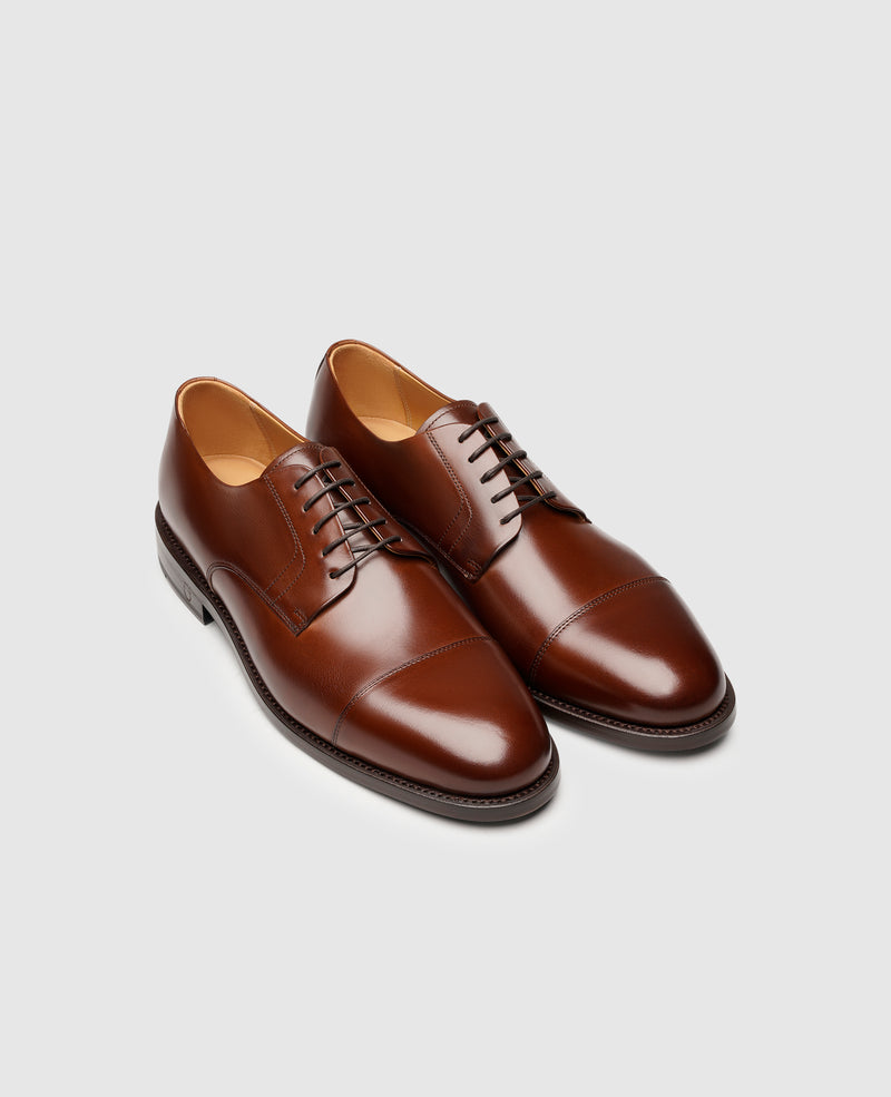 Shoepassion Rahmengenähter Captoe Derby Herrenschuh aus Leder Henry Stevens Shoepassion Große Rabatte