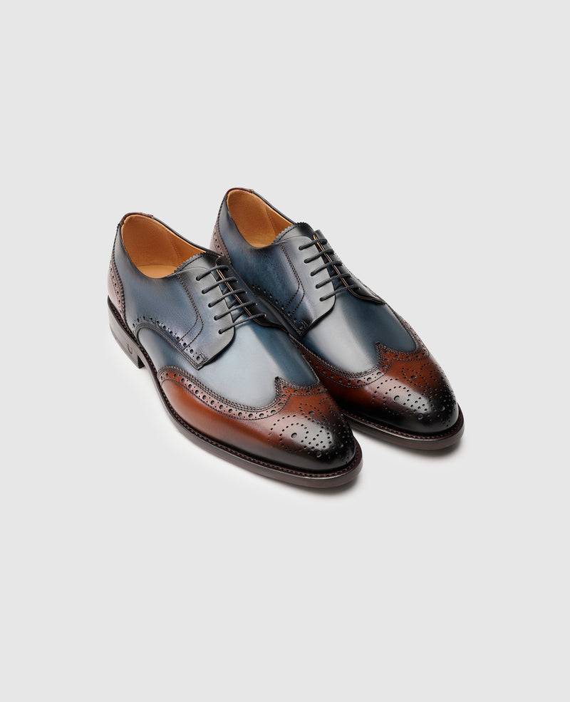 Shoepassion Zweifarbiger Full-Brogue Derby Herrenschuh Henry Stevens Shoepassion zollfrei