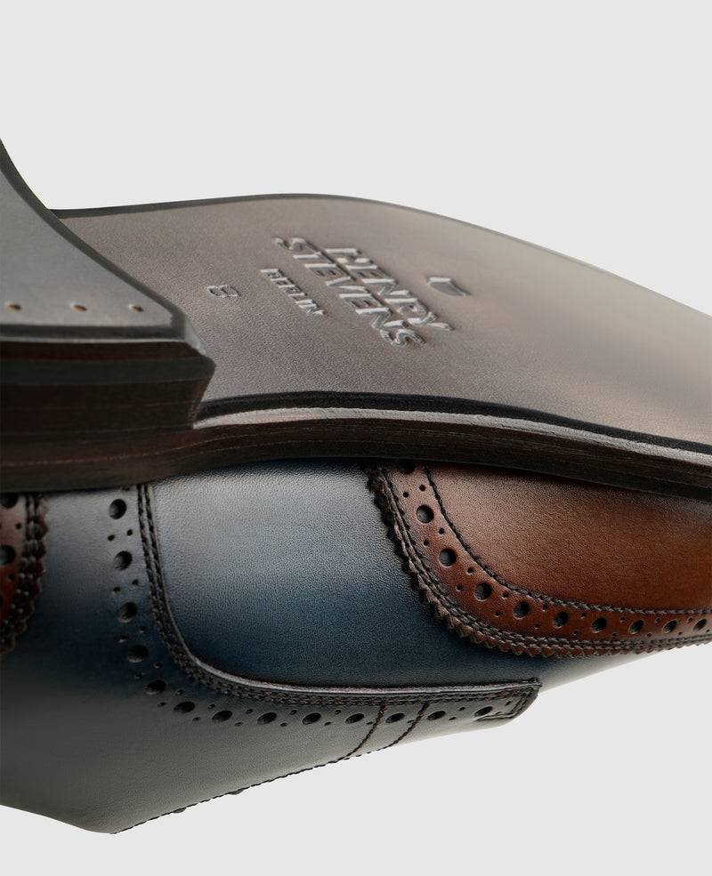 Shoepassion Zweifarbiger Full-Brogue Derby Herrenschuh Henry Stevens Shoepassion zollfrei