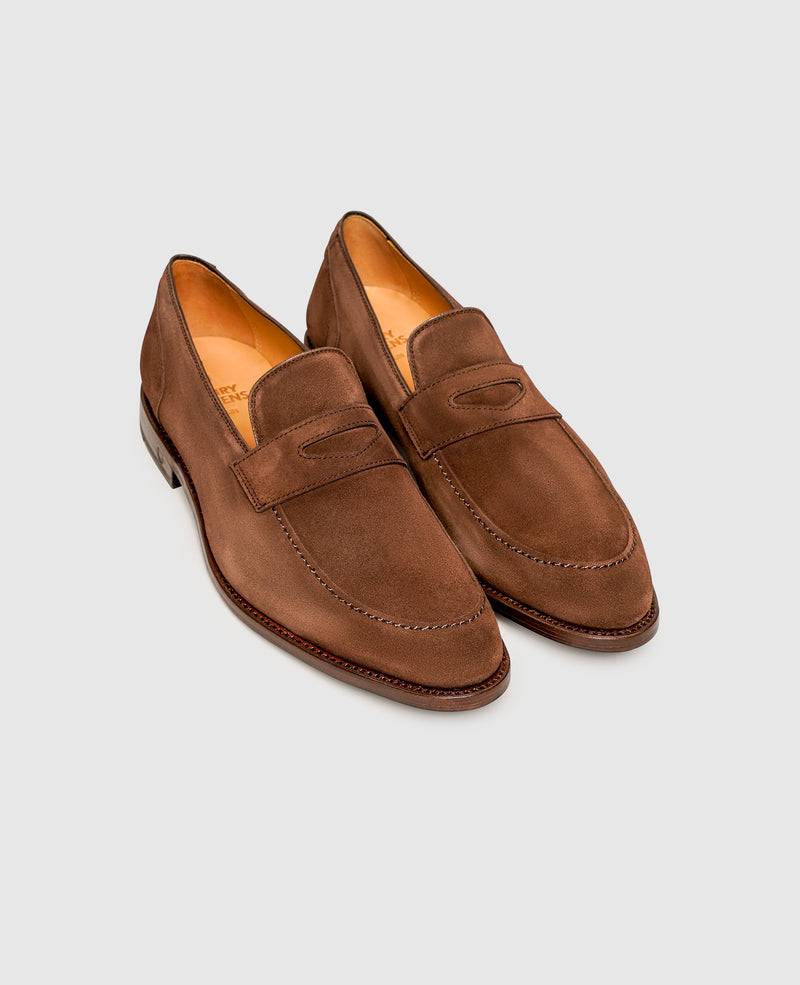 Shoepassion Luftiger Penny Loafer für Herren aus Velours Henry Stevens Shoepassion Sonderangebote