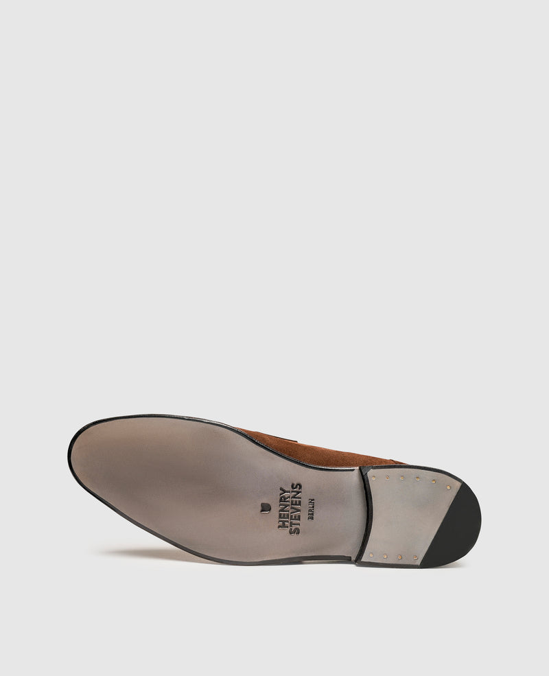 Shoepassion Luftiger Penny Loafer für Herren aus Velours Henry Stevens Shoepassion Sonderangebote