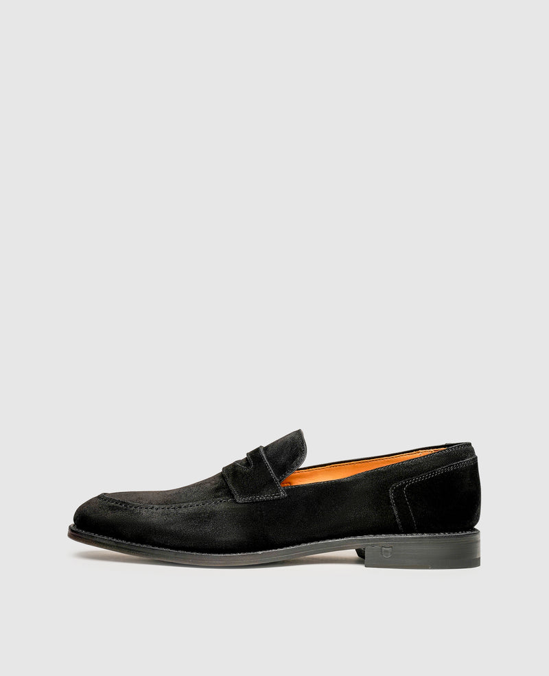 Shoepassion Luftiger Penny Loafer für Herren aus Velours Henry Stevens Shoepassion Riesige Ersparnisse