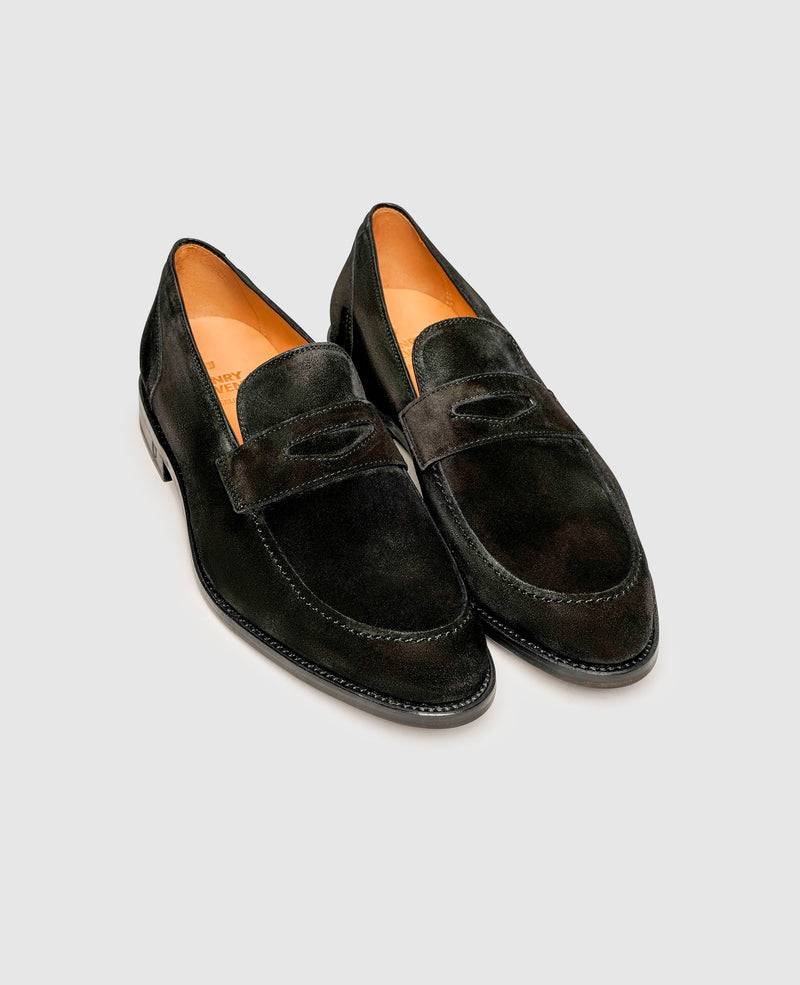 Shoepassion Luftiger Penny Loafer für Herren aus Velours Henry Stevens Shoepassion Riesige Ersparnisse