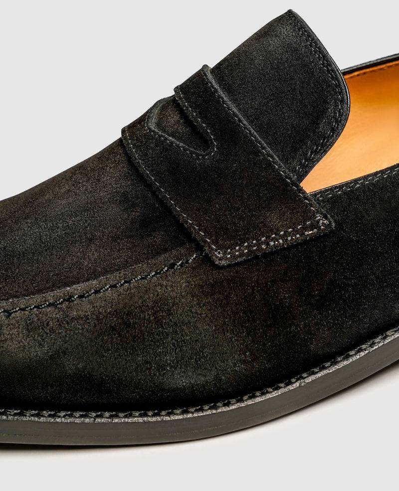 Shoepassion Luftiger Penny Loafer für Herren aus Velours Henry Stevens Shoepassion Riesige Ersparnisse