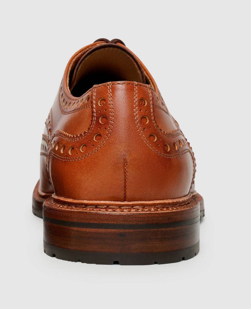 Shoepassion Zwiegenähte Full-Brogue Derby Herrenschuhe mit Toscana Calf Shoepassion Super Sparpreis