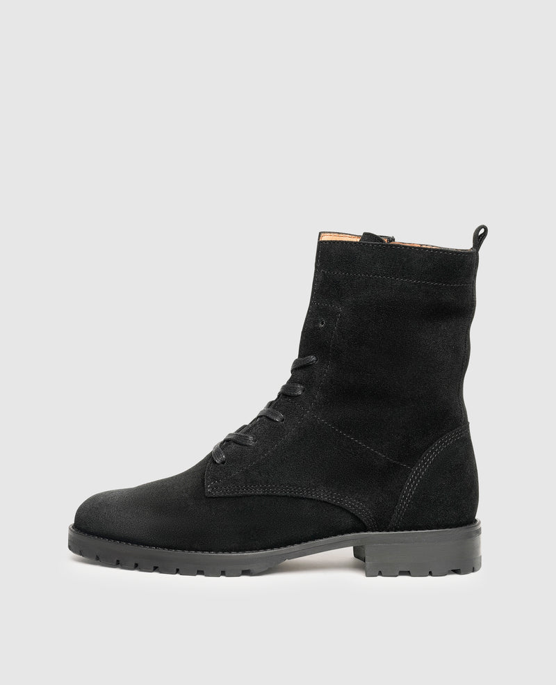 Shoepassion Schnürstiefel aus Velours für Damen Henry Stevens Shoepassion Fabrikverkauf