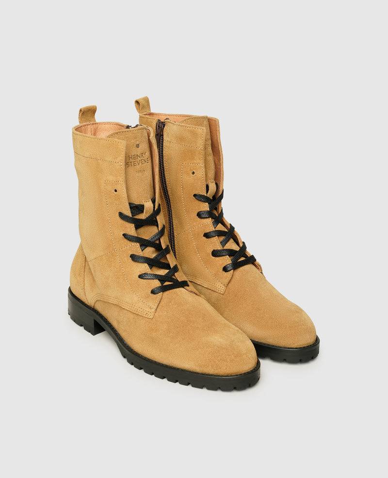 Shoepassion Schnürstiefel aus Velours für Damen Henry Stevens Shoepassion Blitzverkäufe