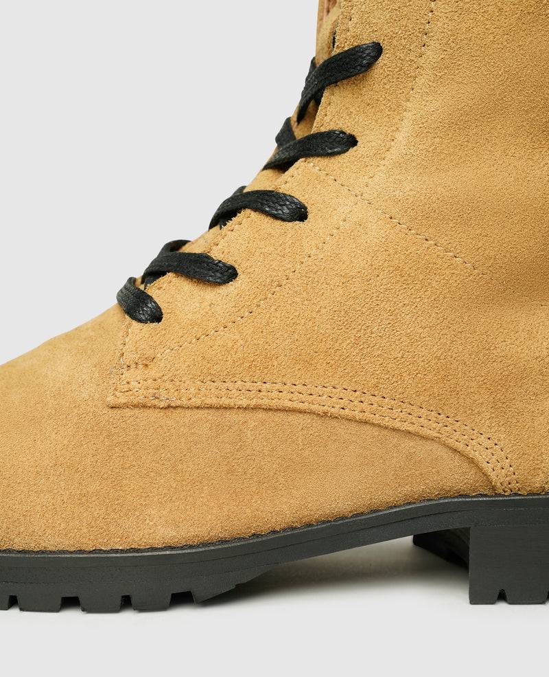 Shoepassion Schnürstiefel aus Velours für Damen Henry Stevens Shoepassion Blitzverkäufe