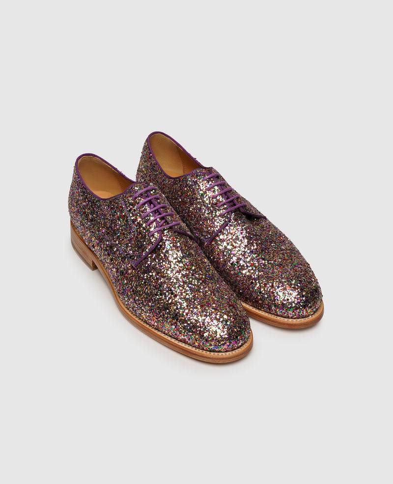 Shoepassion Rahmengenähter Derby Glitzer-Damenschuh Henry Stevens Shoepassion Super Rabatt