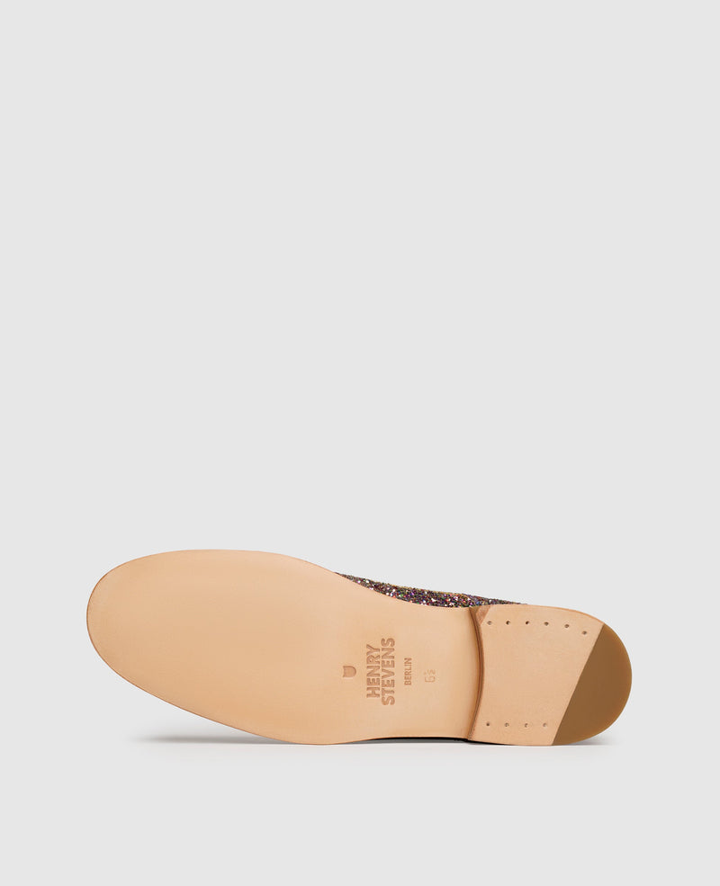 Shoepassion Rahmengenähter Derby Glitzer-Damenschuh Henry Stevens Shoepassion Super Rabatt