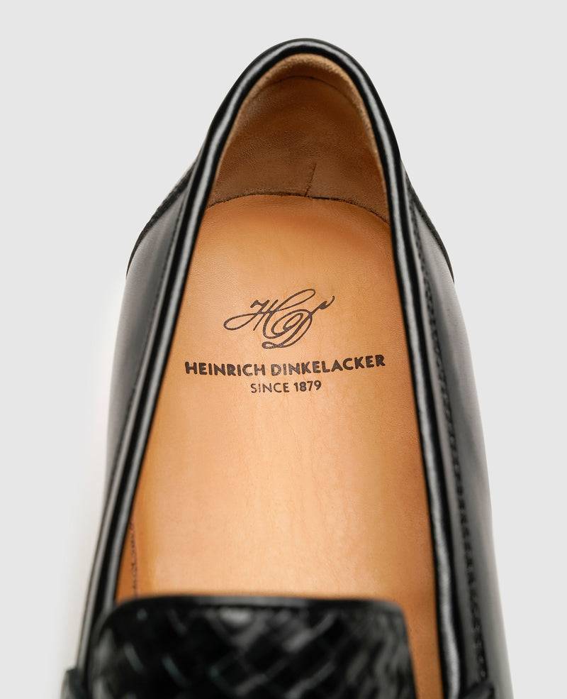 Shoepassion Men's Loafer with Woven Leather by Heinrich Dinkelacker Shoepassion Sonderangebot der Fabrik