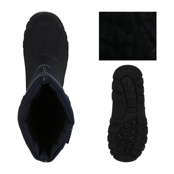 Stiefelparadies Kinder Winter Boots in Schwarz Dunkelblau VIP-Rabatte