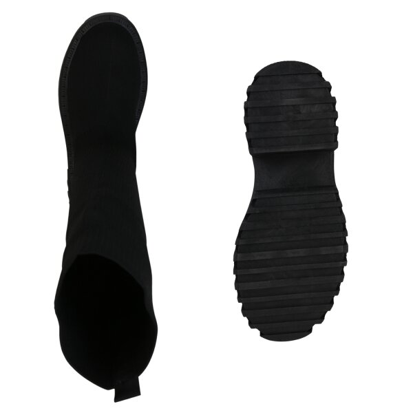 Stiefelparadies Damen Plateaustiefel in Grün Wochenangebot