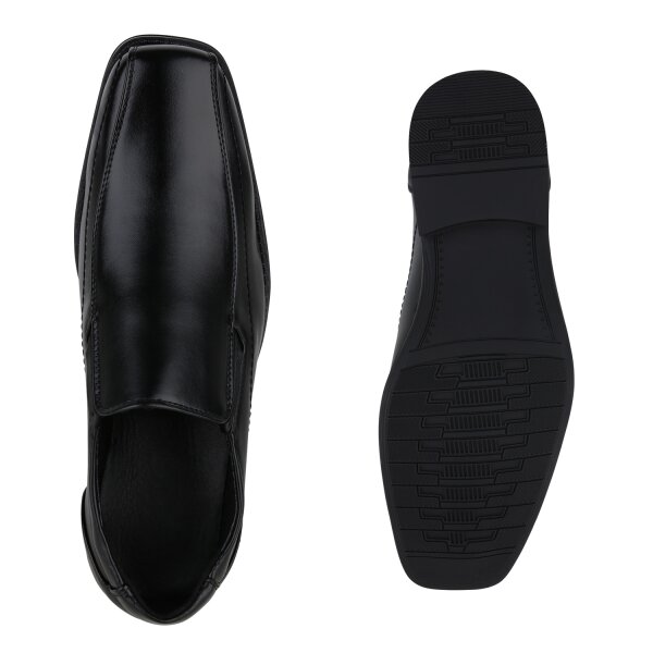 Stiefelparadies Herren Klassische Slippers in Schwarz Fabrikpreis