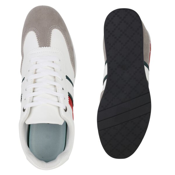 Stiefelparadies Herren Sneaker Low in Weiss Online Shopping