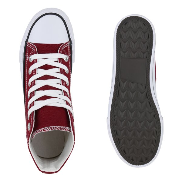 Stiefelparadies Herren Sneaker High in Burgund Preisnachlass
