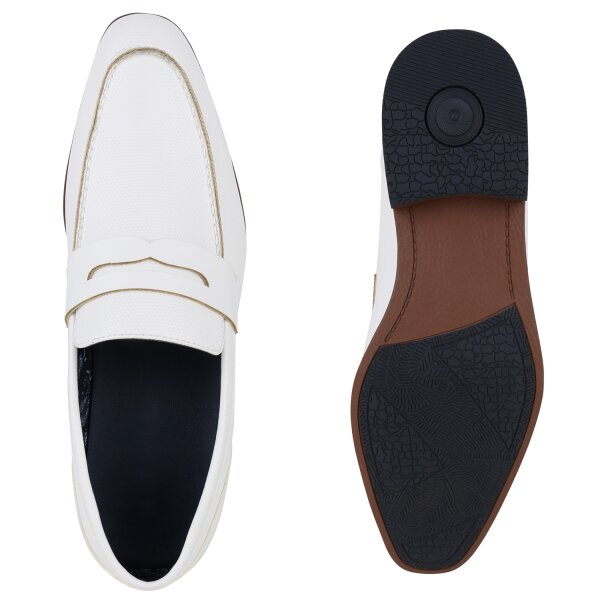 Stiefelparadies Herren Klassische Slippers in Weiss Weihnachtsangebot