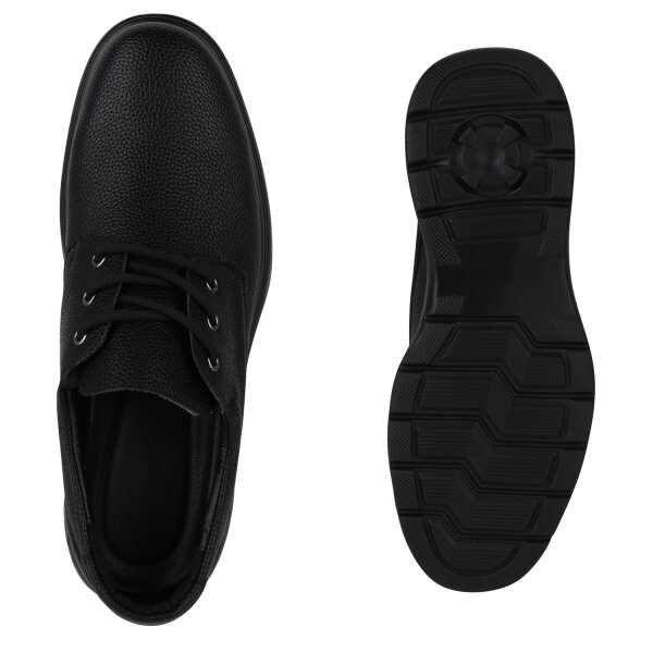 Stiefelparadies Herren Klassische Halbschuhe in Schwarz Lagerräumung