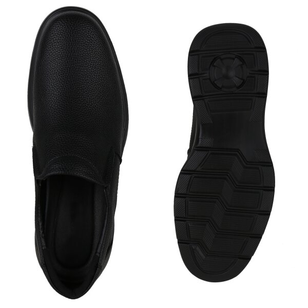 Stiefelparadies Herren Klassische Halbschuhe in Schwarz Heißer Verkauf