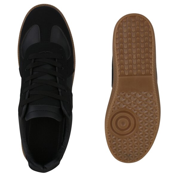 Stiefelparadies Herren Sneaker Low in Schwarz Sonderangebote