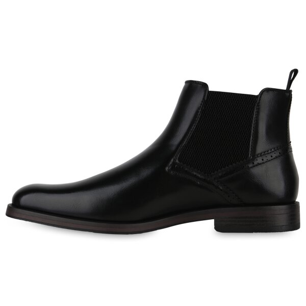 Stiefelparadies Herren Chelsea Boots in Schwarz Neueste Stile
