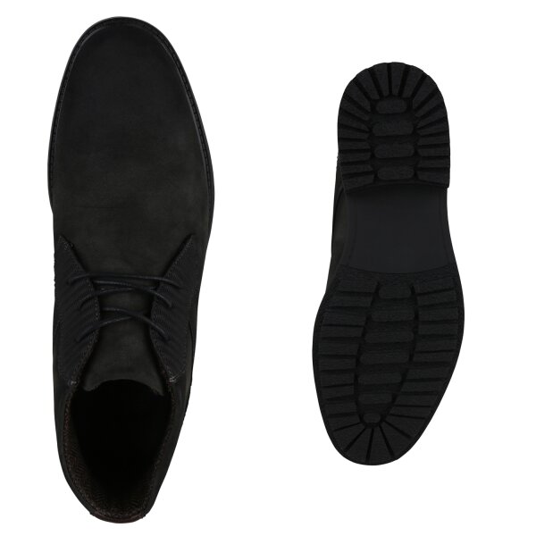 Stiefelparadies Herren Klassische Halbschuhe in Schwarz Letzter Tag