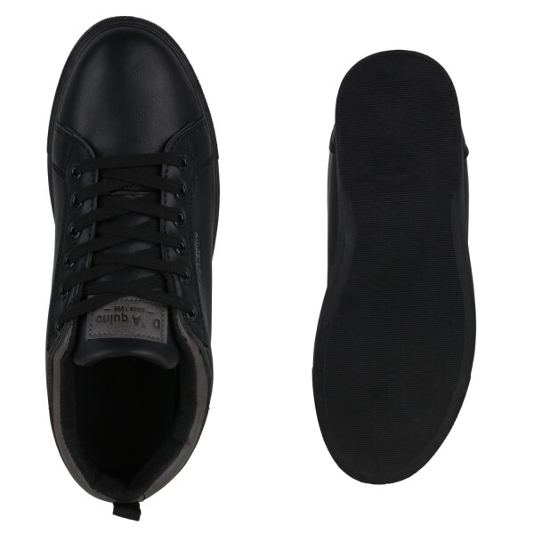 Stiefelparadies Herren Sneaker Low in Schwarz Vierteljährliche Förderung