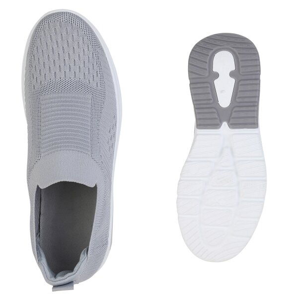 Stiefelparadies Herren Slip Ons in Grau 50% Rabatt mit kostenlosem Versand