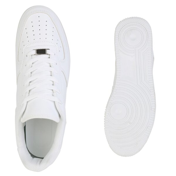 Stiefelparadies Herren Sneaker Low in Weiss Kostenloser Versand international