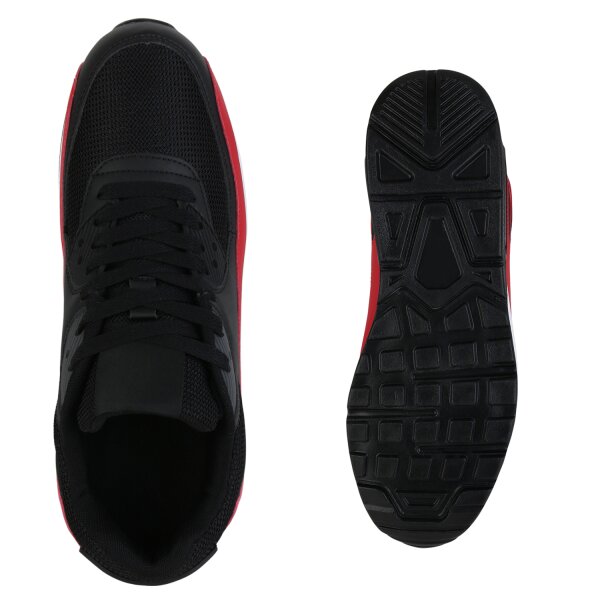 Stiefelparadies Herren Laufschuhe in Schwarz Rot Black Friday Preise
