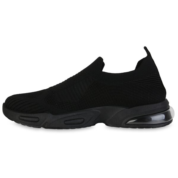 Stiefelparadies Herren Slip Ons in Schwarz zollfrei