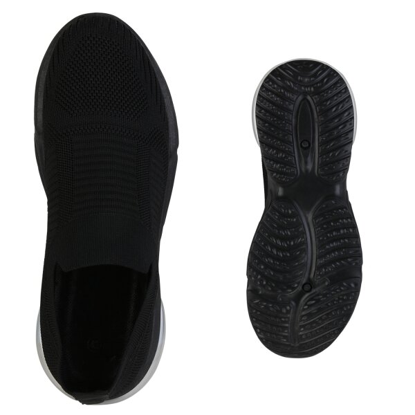 Stiefelparadies Herren Slip Ons in Schwarz zollfrei