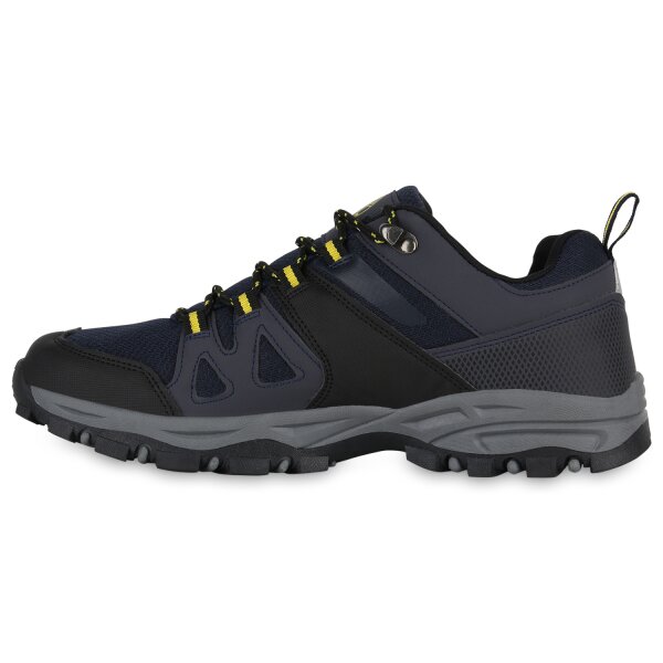 Stiefelparadies Herren Outdoor Schuhe in Dunkelblau Gelb 50% Rabatt für begrenzte Zeit