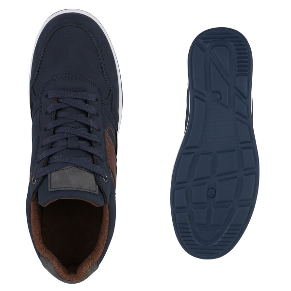 Stiefelparadies Herren Sneaker low in Schwarz Dunkelblau Online