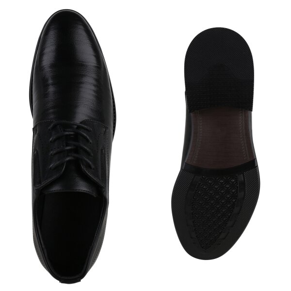 Stiefelparadies Herren Klassische Halbschuhe in Schwarz Outlet