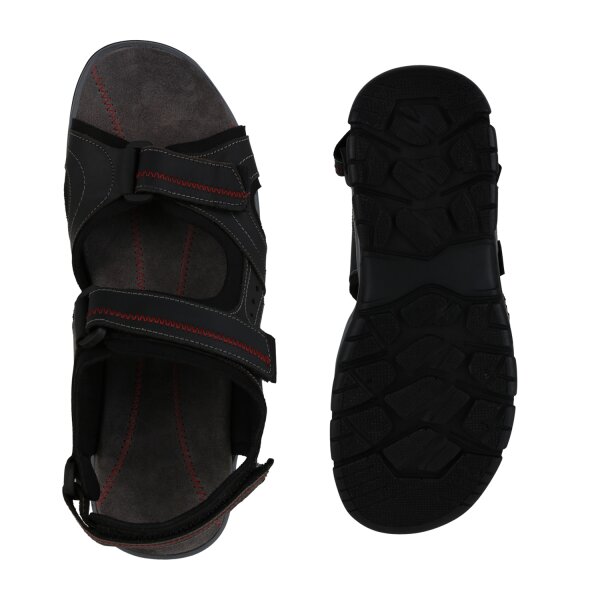 Stiefelparadies Herren Outdoor Sandalen in Schwarz Dunkelgrau Limitierter Zeitrabatt