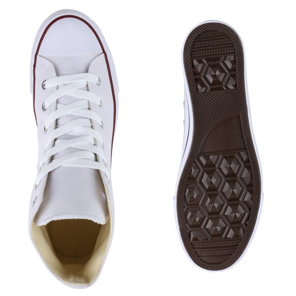 Stiefelparadies Herren Sneaker high in Weiss Sonderangebot
