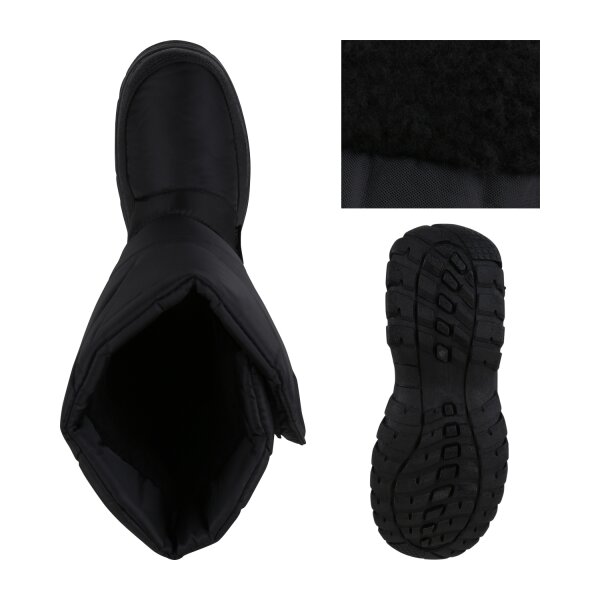 Stiefelparadies Herren Winter Boots in Schwarz Flash Sale