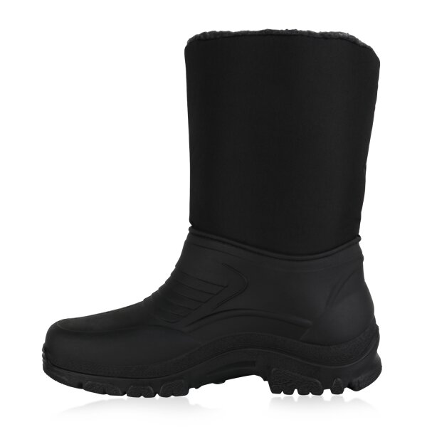 Stiefelparadies Herren Winter Boots in Schwarz Grau Begrenztes Angebot