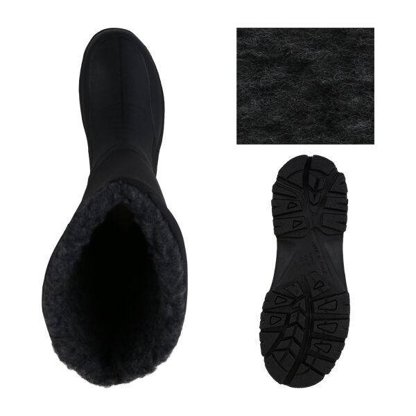 Stiefelparadies Herren Winter Boots in Schwarz Grau Begrenztes Angebot