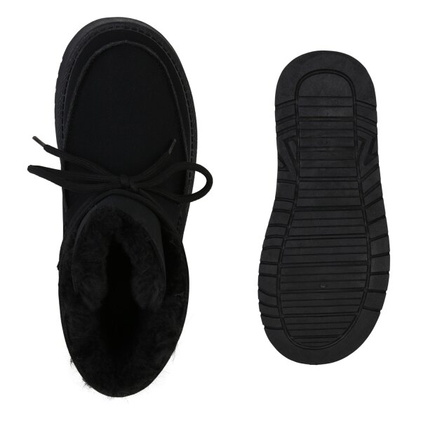 Stiefelparadies Damen Winter Boots in Schwarz Top Angebot